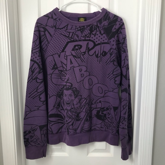 Batman Other - Batman Comic Purple Crew Neck Sweatshirt